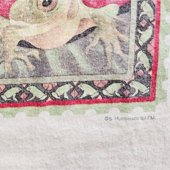 Vintage '90s Tree Frog Graphic Nature Conservation Animal Kingdom Tee T-Shirt XL - Picture 13 of 13